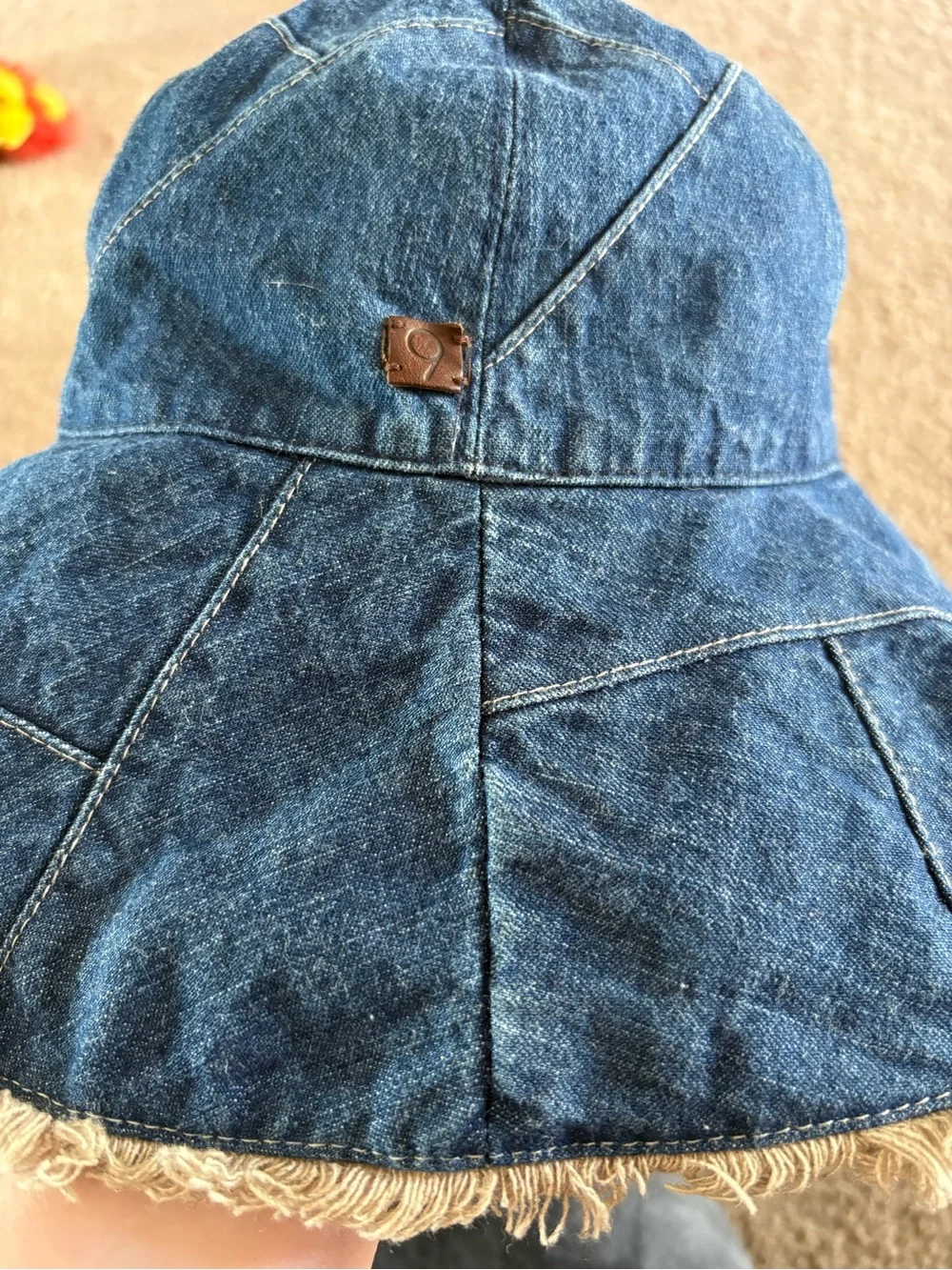 Denim Bucket Hat in Blue - Women's Casual Sun Hat